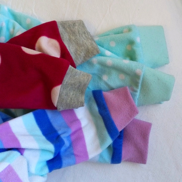 carter's 3-pack fleece zipper footie sleeper pajamas bundle 12 months baby girl - Picture 4 of 10